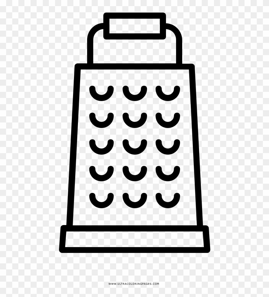 Cheese Grater Coloring Page - Rallador De Cocina Para Colorear Clipart