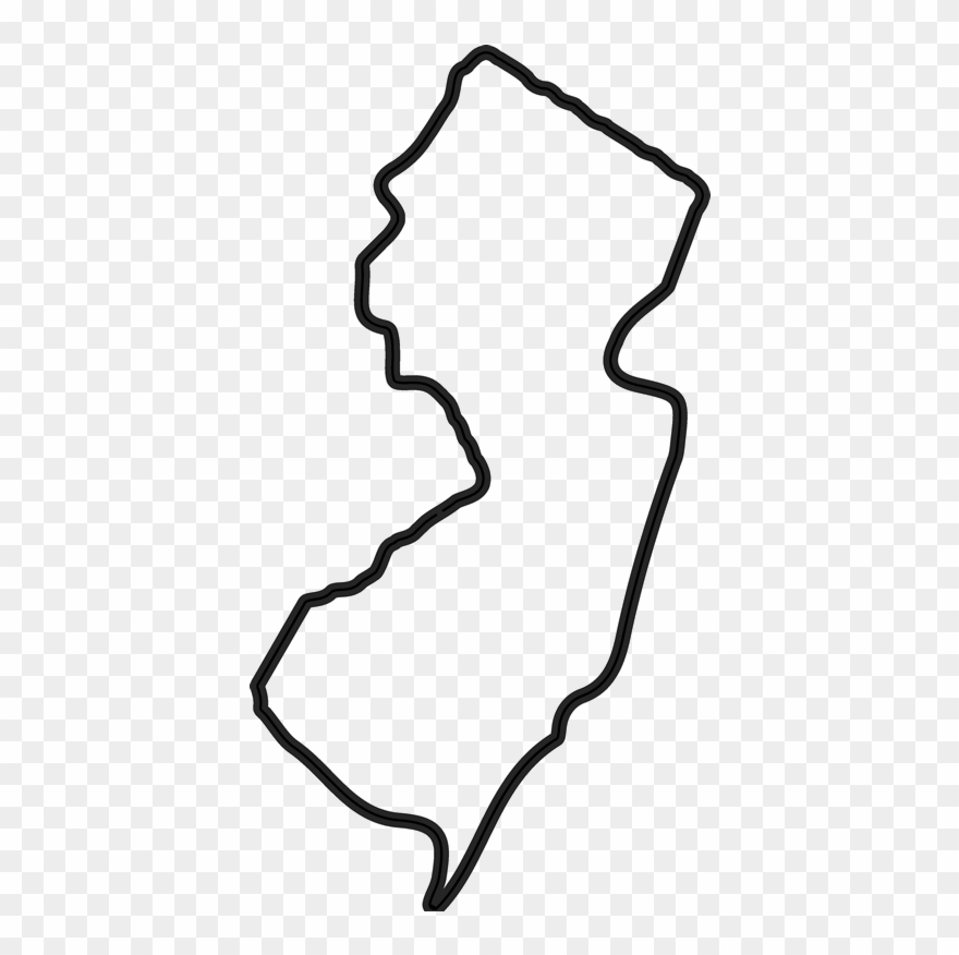 New Jersey Outline Rubber Stamp - New Jersey Outline Tattoo Clipart