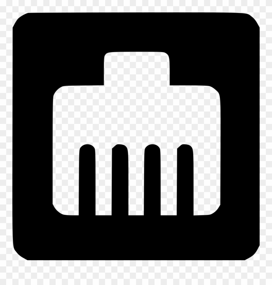 Network Lan Plug Boxed Comments - Icon Lan Clipart