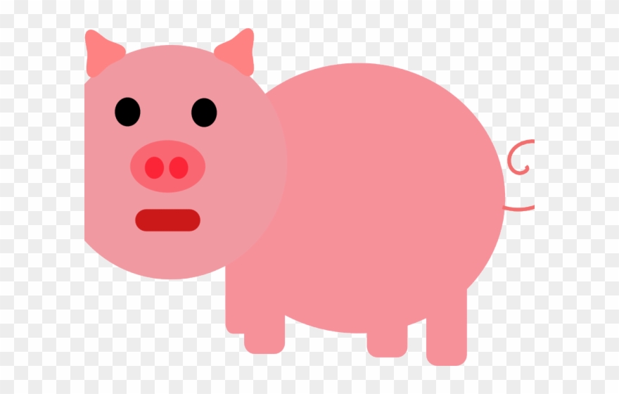 Five Clipart Sideways - Pig Clip Art - Png Download