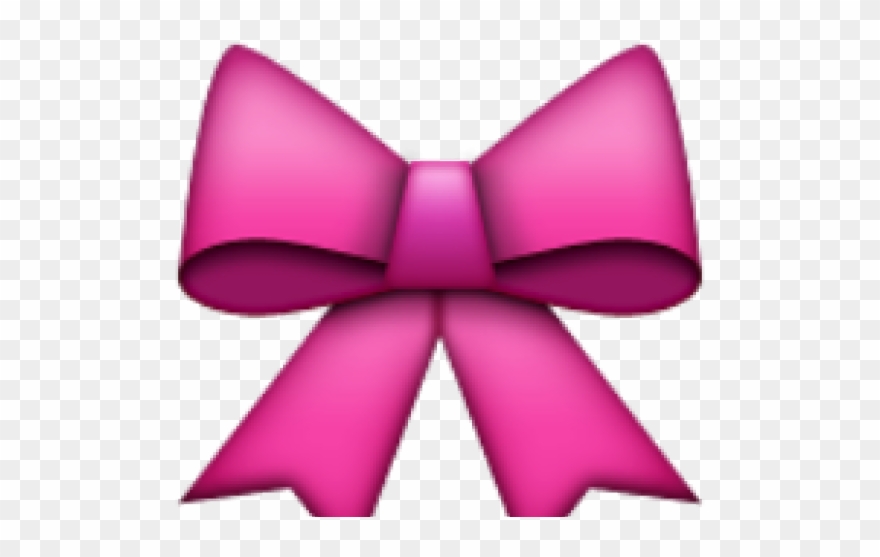 Hand Emoji Clipart Ribbon - Iphone Bow Emoji Transparent - Png Download
