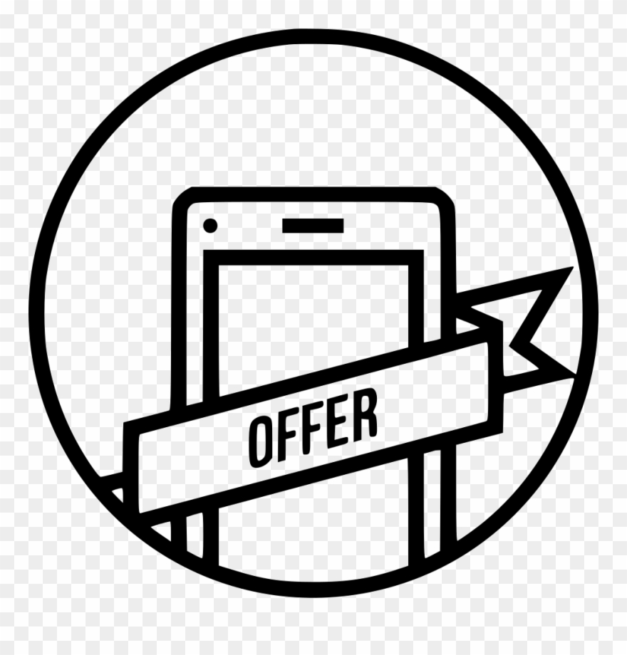 Offer Ribbon Mobile Online Tag Sticker Comments - Online Shopping Icon Png Clipart
