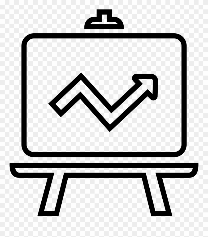 Graphic On Whiteboard Comments - Business Outline Icon Png Clipart