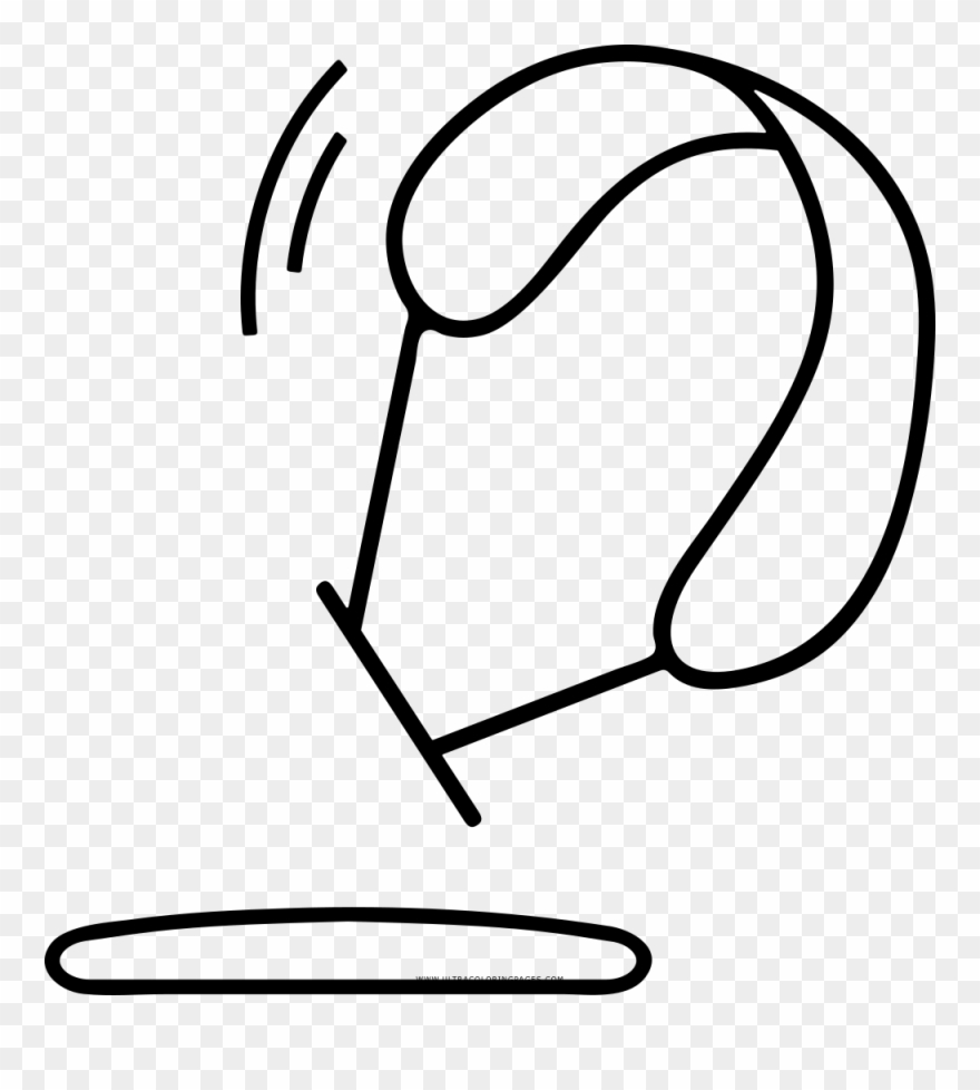 Windsurfing Coloring Page Clipart