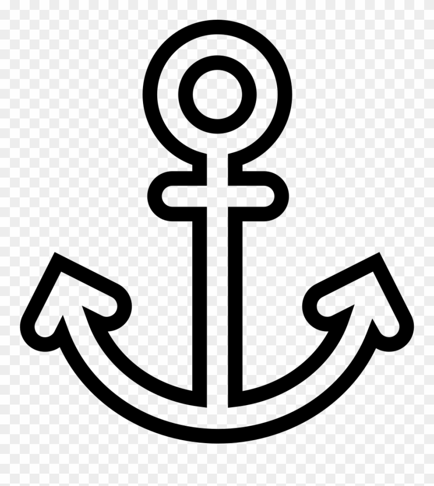 Sailor Anchor Comments - Ancla Silueta Png Clipart