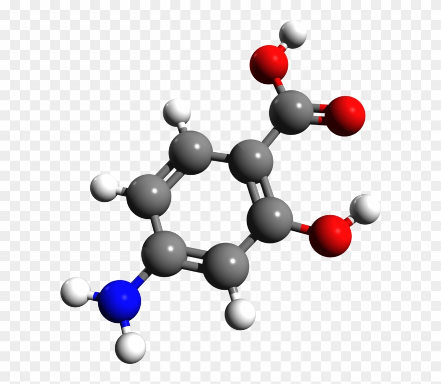 4-aminosalicylic Acid - Structure Clipart