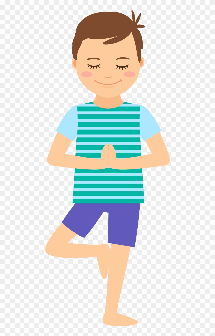 Balancing Poses Teach Children - Cartoon Clipart