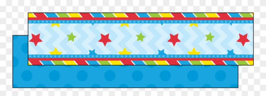 Tcr73254 Blue Chevron Stars Ribbon Runner Image Clipart