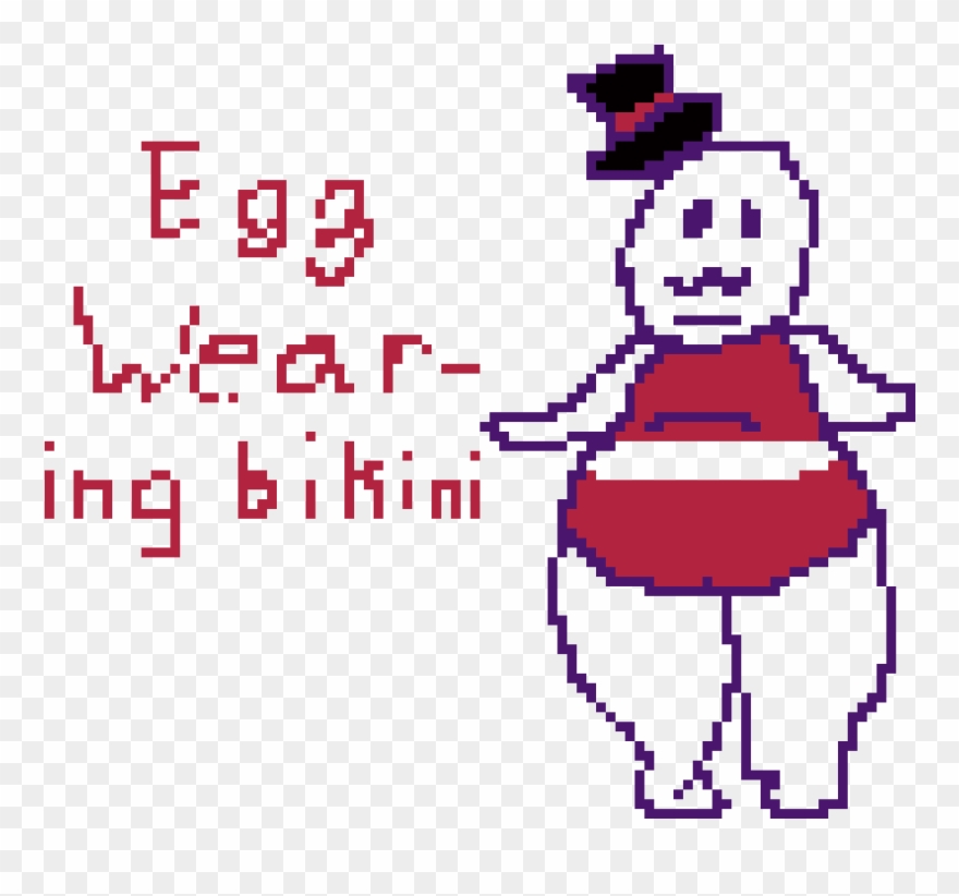 Egg Wearing A Bikini - Illustration Clipart