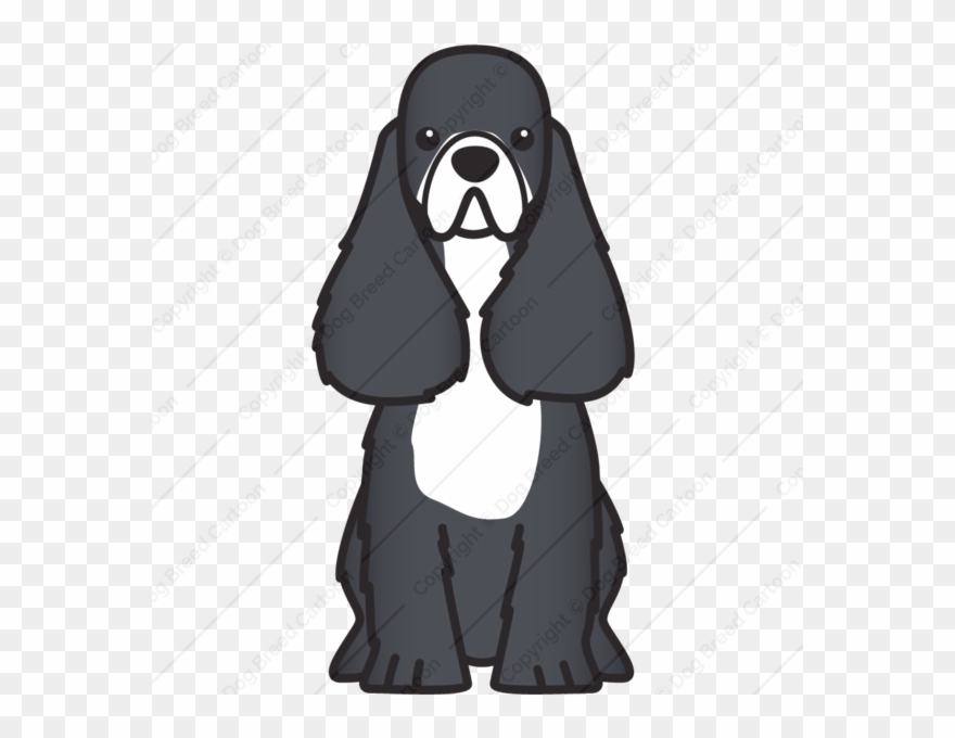 American Cocker Spaniel - Black Cocker Spaniel Cartoon Clipart