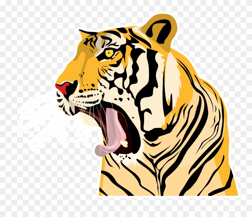 Clipart Tiger Roaring - Roaring Tiger Transparent Logo - Png Download