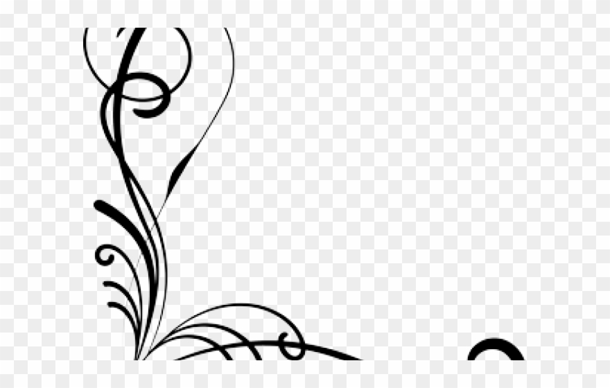 Corner Flourish Png - Corner Flourishes Clipart