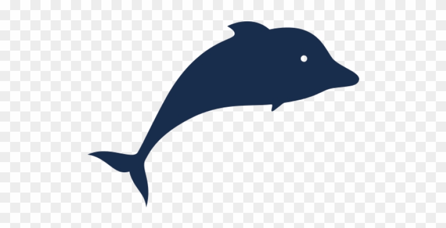 Fins Clipart Dolphin Face - Silhouette - Png Download