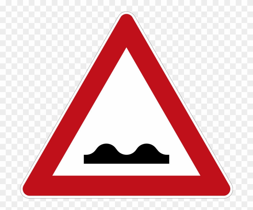 Uneven Surfaces Ahead, Bumpy Road - Traffic Sign Clipart