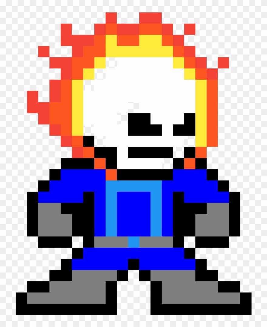 Ghost Rider - Ghost Rider Pixel Art Clipart