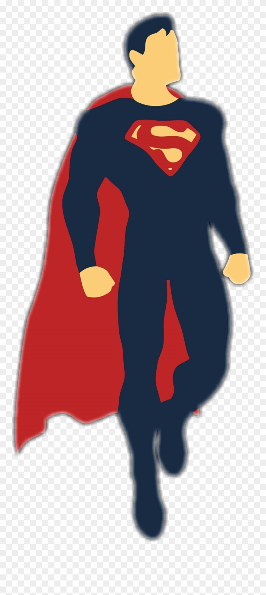 Red Sticker - Superman Clipart