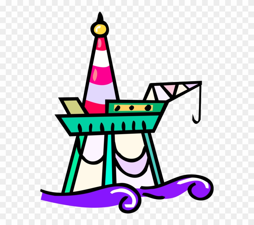 Vector Illustration Of Offshore Petroleum Fossil Fuel - Offshore Clipart Png Transparent Png