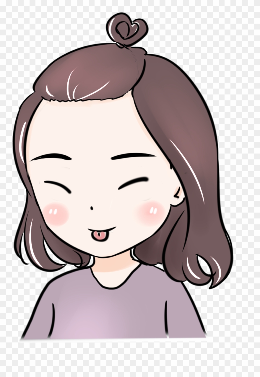 Cute Girl Expression Pack Vector Png And Psd - Illustration Clipart