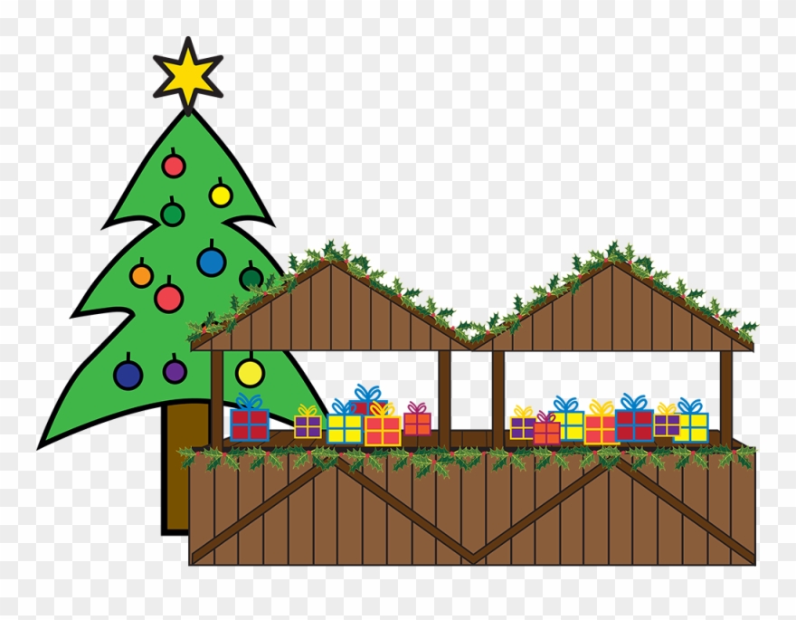 Market Clipart Fete Stall - Christmas Market Clip Art - Png Download