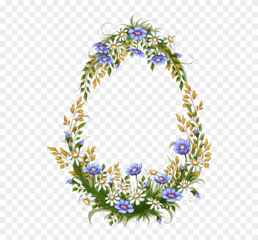 Egg Art, Easter Wreaths, Wreath Watercolor, Vintage - Easter Clipart