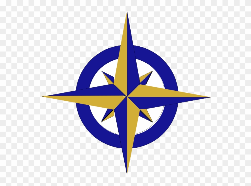 Blue Compass Rose Clipart