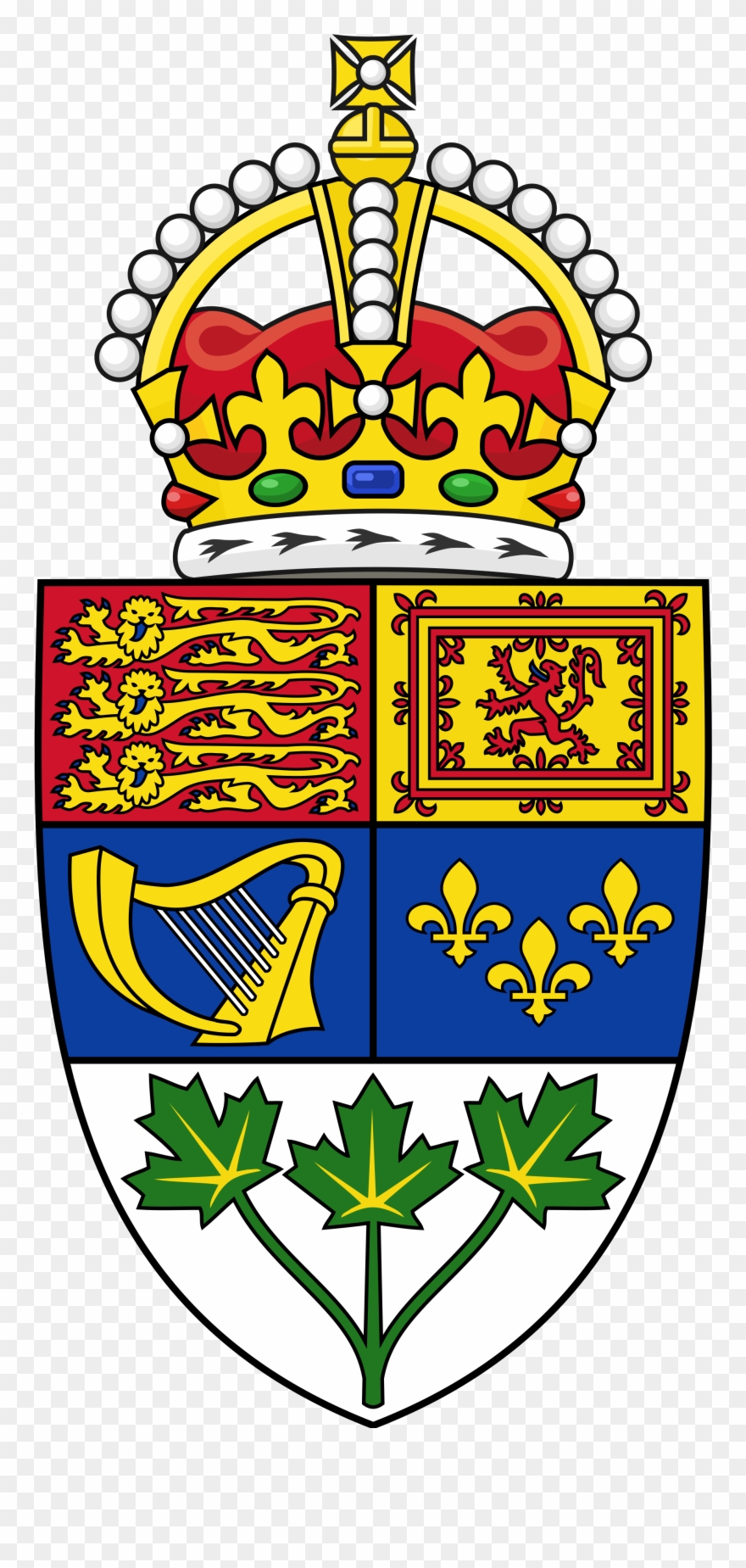 Open - Canadian Royal Arms Clipart