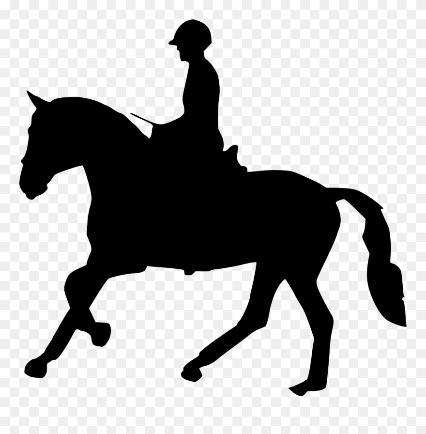 Horse With Rider Logo Clipart