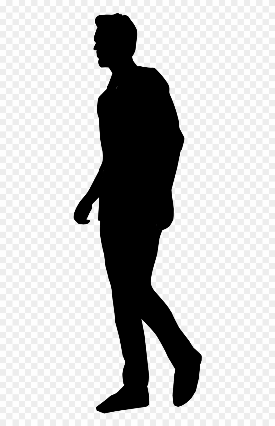 Silhuet, Walking, Mand, Mode, Høj, Leder, Isolerede - Walking Human Silhouette Png Clipart