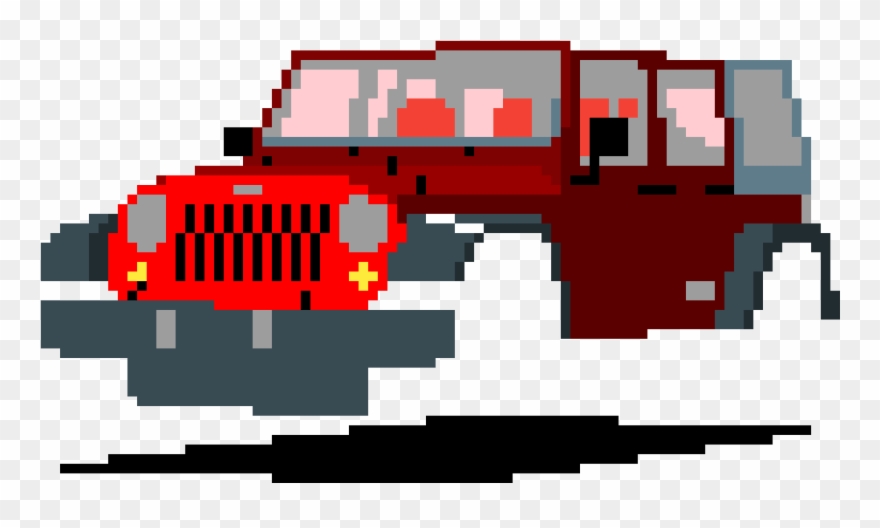 Floating Jeep - Car Clipart
