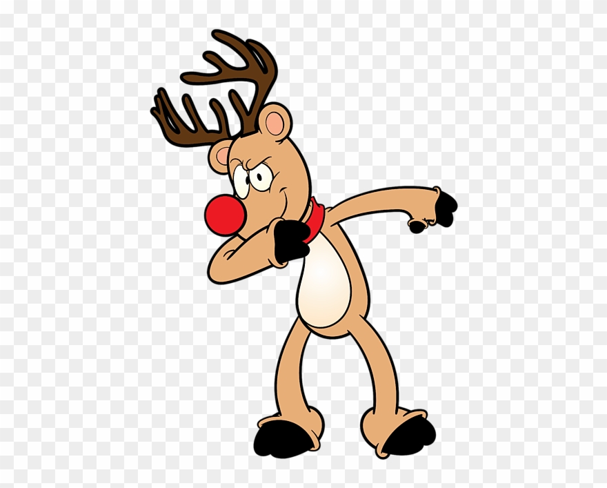 Bleed Area May Not Be Visible - Dabbing Reindeer Iron Clipart