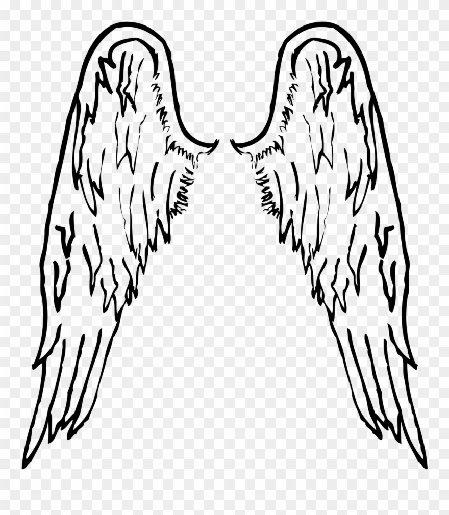 Closed Angel Wings Clip Art - Angel Wing Transparent Icon - Png Download
