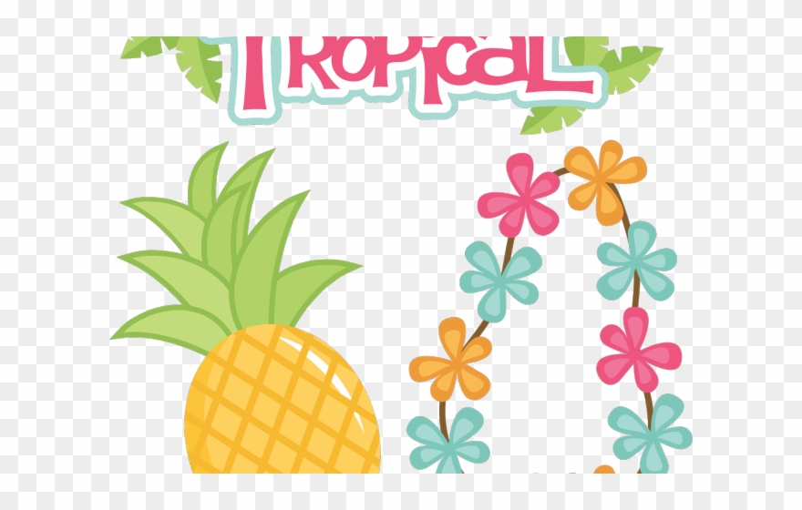Tropical Clipart Tropical Theme - Topo De Bolo Tropical Para Imprimir - Png Download
