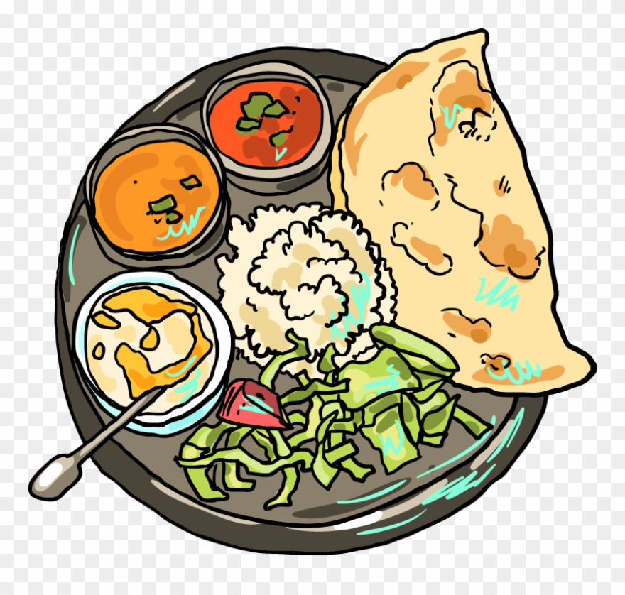 Illustration By Michelle Khuu - Indian Food Illustration Clipart