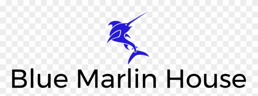Blue Marlin Fish House - Graphic Design Clipart