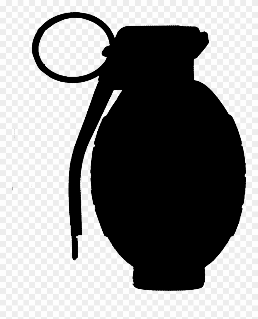Hand Grenade Silhouette Hand Grenade - Grenade Png Clipart
