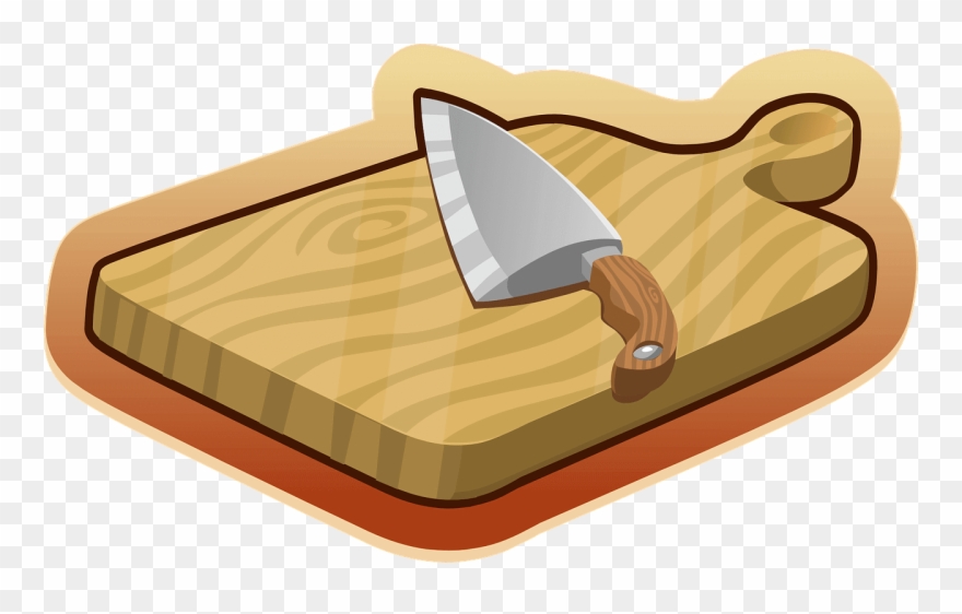How Often Should Sharpen Knife - Cutting Board Clip Art - Png Download