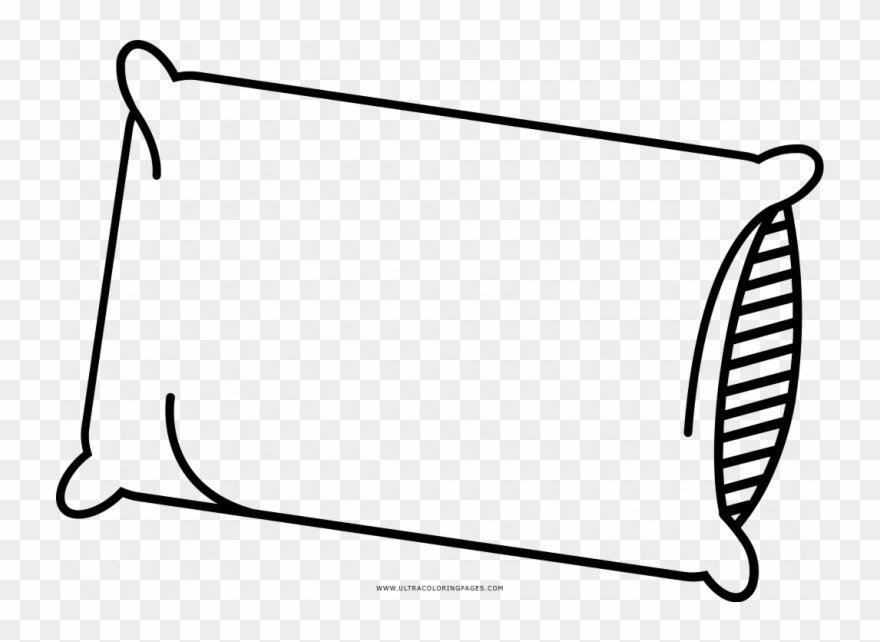 Pillow Coloring Page Pillow Coloring Page Ultra Coloring - Clip Art Black And White Picture Of Pillow - Png Download