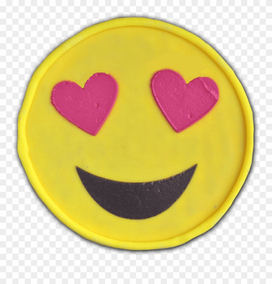 Free Png Download Emoji Pillow Pink Heart Eyes Png - Smiley Clipart