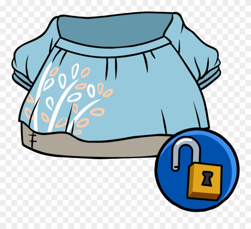 Baby Blue Blouse - Club Penguin Skirt Clipart