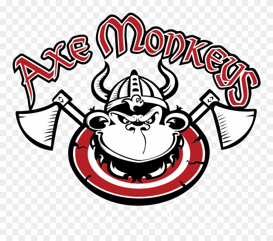 Axm Logo Franchise Indoor Axe Throwing White [recovered]-01 - Axe Monkey Las Vegas Clipart