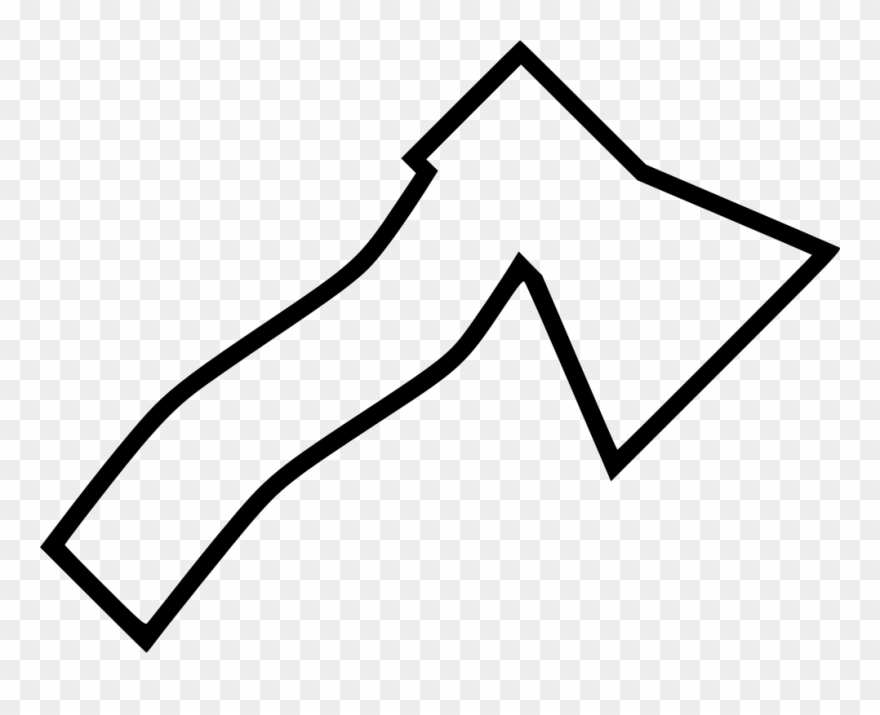 Axe Comments - Line Art Clipart