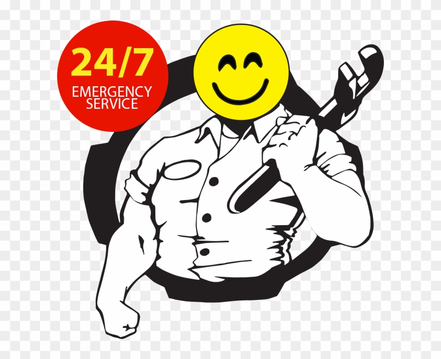 24/7 Plumbing Services - 24 7 Emergency Plumber Clipart