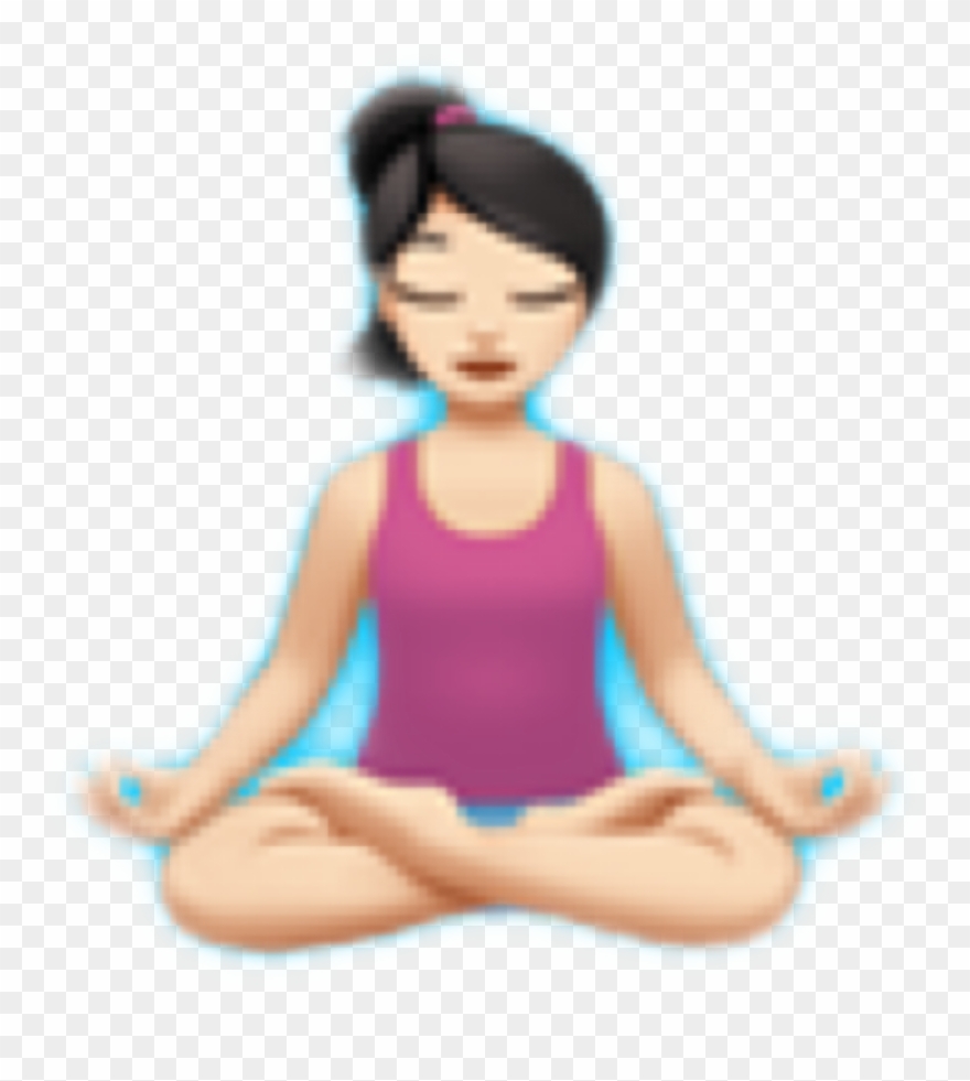 Yoga Medition Meditieren Emoji Hobby Loisir Girl Freeto - Sitting Clipart