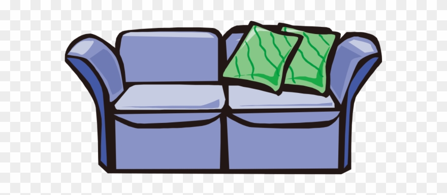 Couch Clipart Sofa Pillow - Loveseat - Png Download
