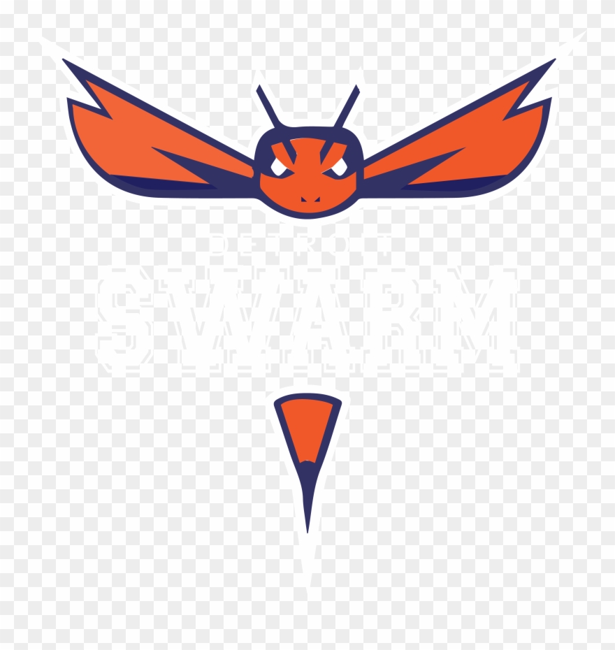 Swarm Detriot White Letters Clipart