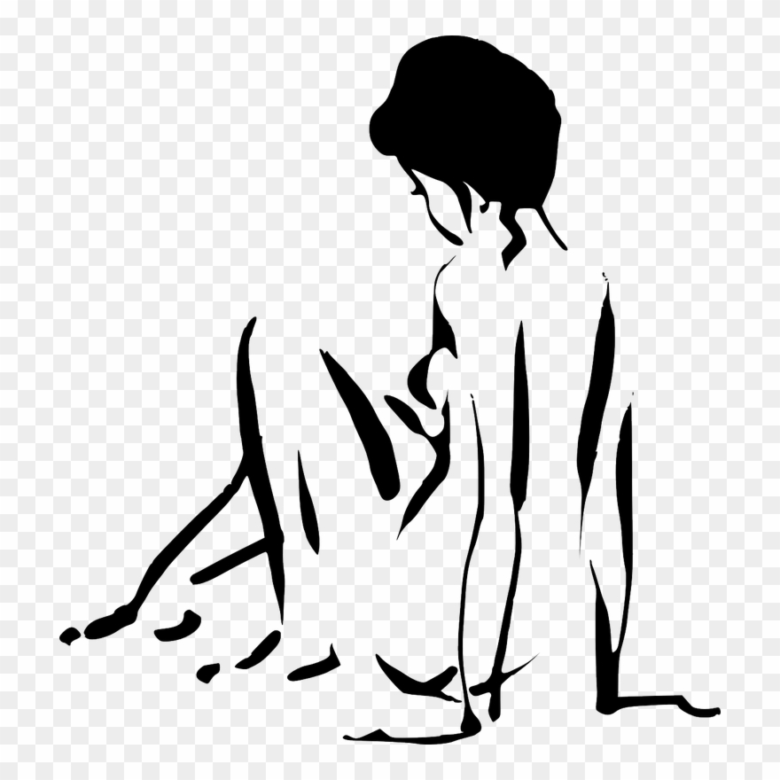 The Tune Up - Gambar Hitam Putih Wanita Telanjang Clipart