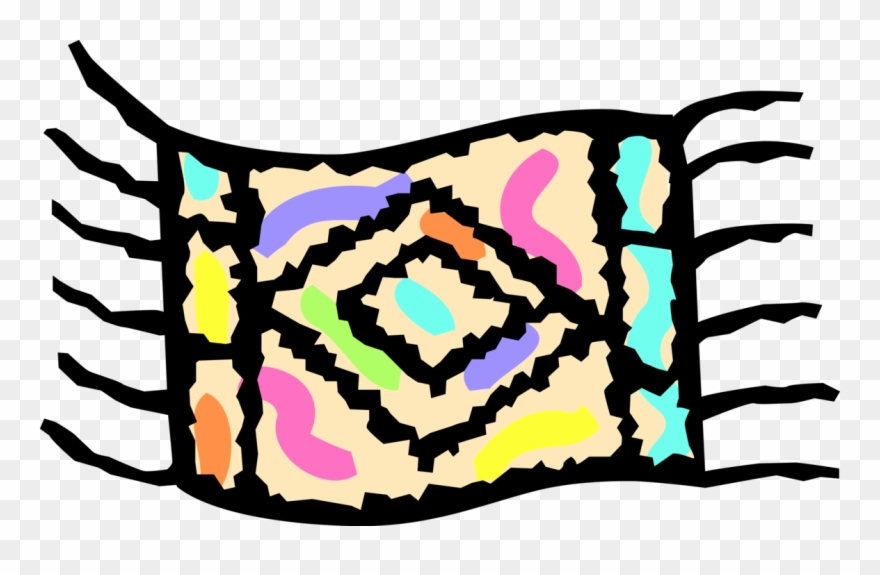Vector Illustration Of Carpet Rug Floor Covering Clipart