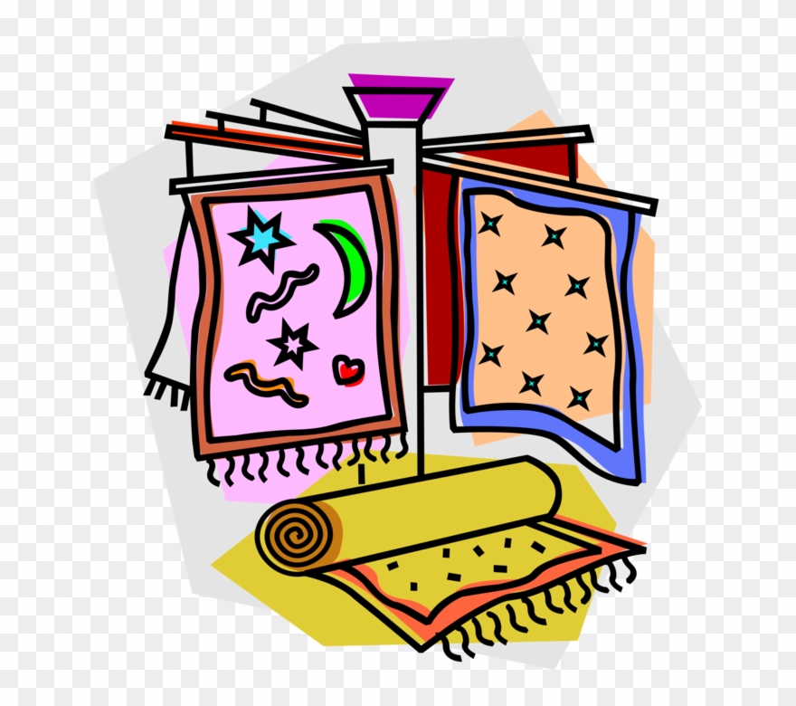 Vector Illustration Of Persian Carpet Rugs Textile - Tapates Clipart - Png Download