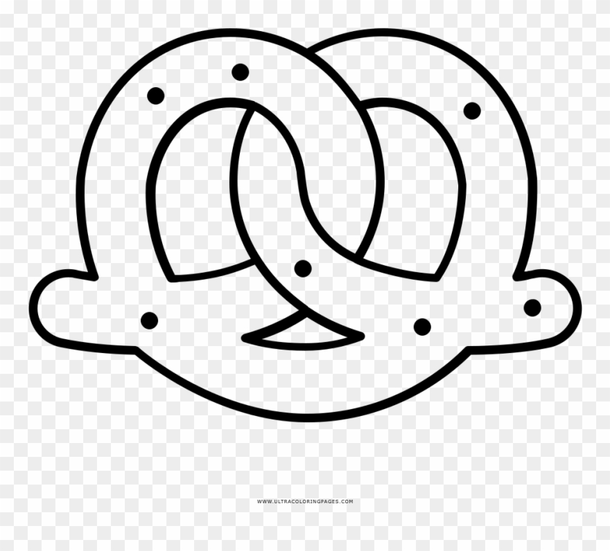 Pretzel Coloring Page - Galleta Salada Para Colorear Clipart