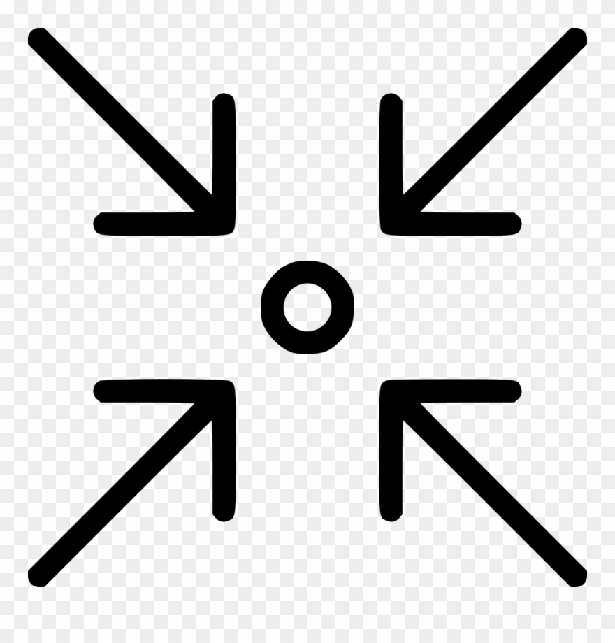 Scale Arrow Fullscreen Expand Zoom Collapse Comments - Expand And Collapse Icon Clipart